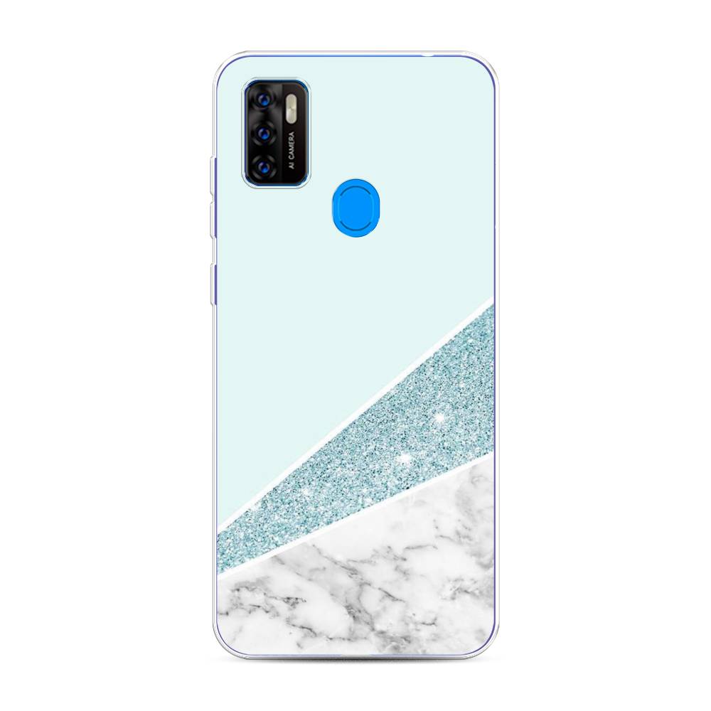 

Чехол Awog на ZTE Blade A7s 2020 / ЗТЕ Блэйд A7s 2020 "Мрамор с голубыми блестками", Разноцветный, 133950-3