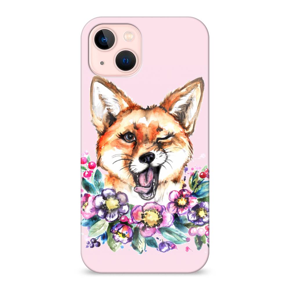 

Пластиковый чехол "Подмигивающая лиса" на Apple iPhone 13, 14220-7