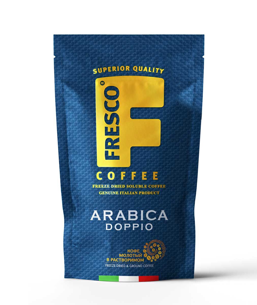 Кофе сублимированный Fresco Arabica Doppio с добавлением молотого, 190 г