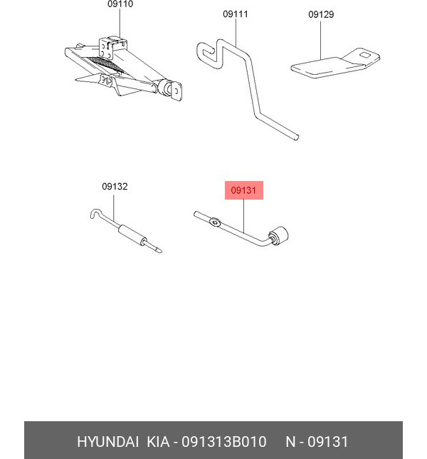 Ключ Гаечный Hyundai-KIA арт. 091313B010