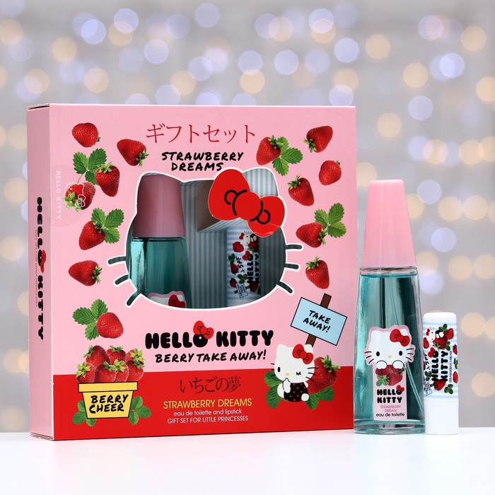 Набор подарочный Hello Kitty, Strawberry dreams набор follow your dreams блок бумаг 150 л скрепки кнопки зажимы