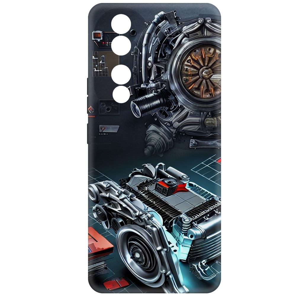 

Чехол-накладка Krutoff Soft Case Моторы для Honor 90 черный