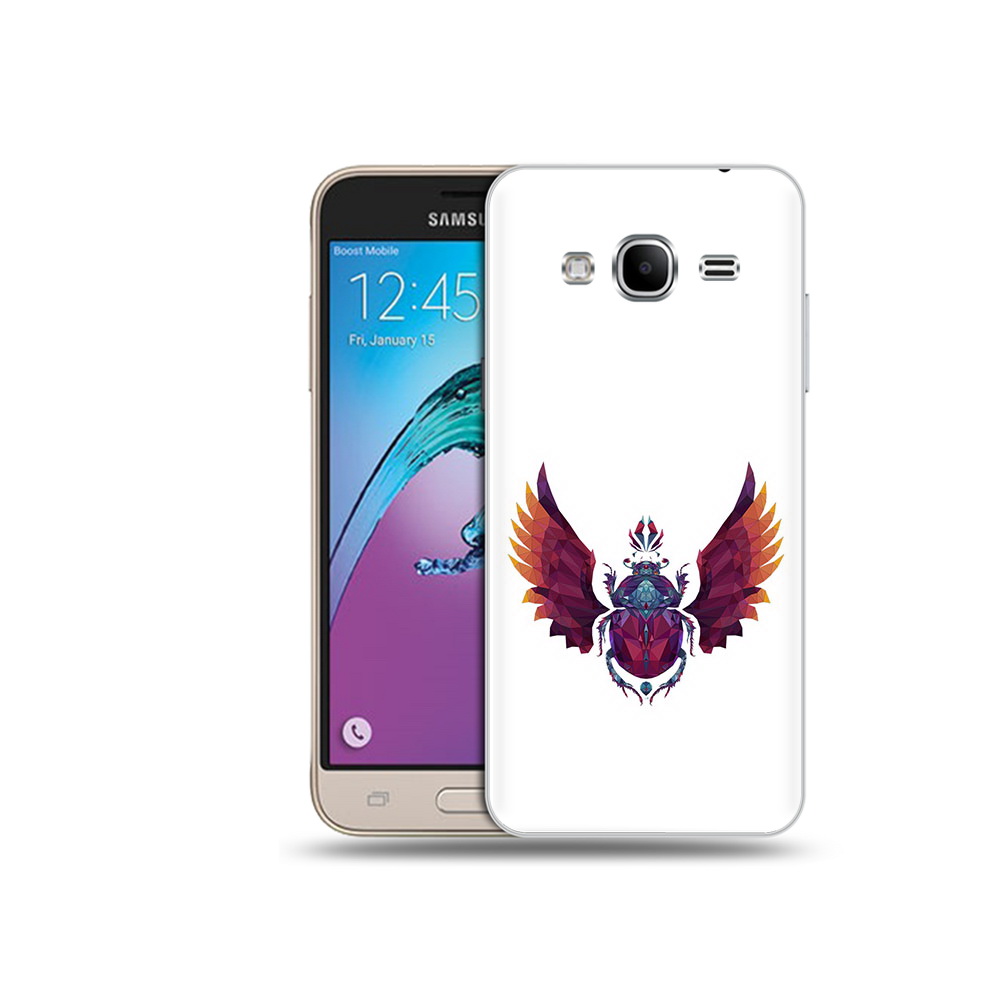 Чехол MyPads Tocco для Samsung Galaxy J3 (2016) алмазный скоробей (PT29089.580.219)