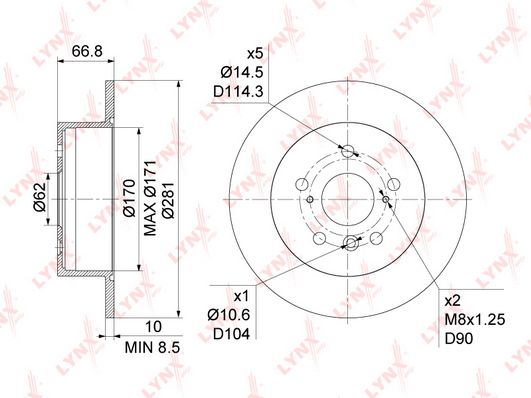 

Диск Тормозной Задний (281X10) Подходит Для Toyota Camry(V4/50) 2.4-3.5 06, Lexus Es 3.5 0