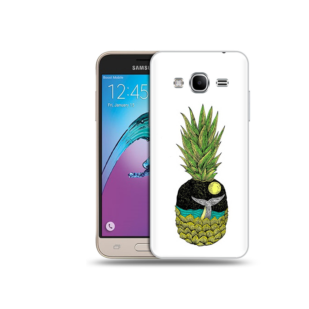 

Чехол MyPads Tocco для Samsung Galaxy J3 (2016) ананас с китом (PT29089.580.220), Прозрачный, Tocco