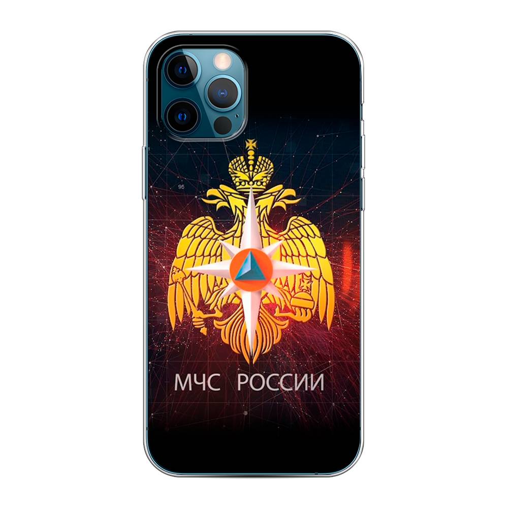 фото Силиконовый чехол "мчс россии" на apple iphone 12 pro awog