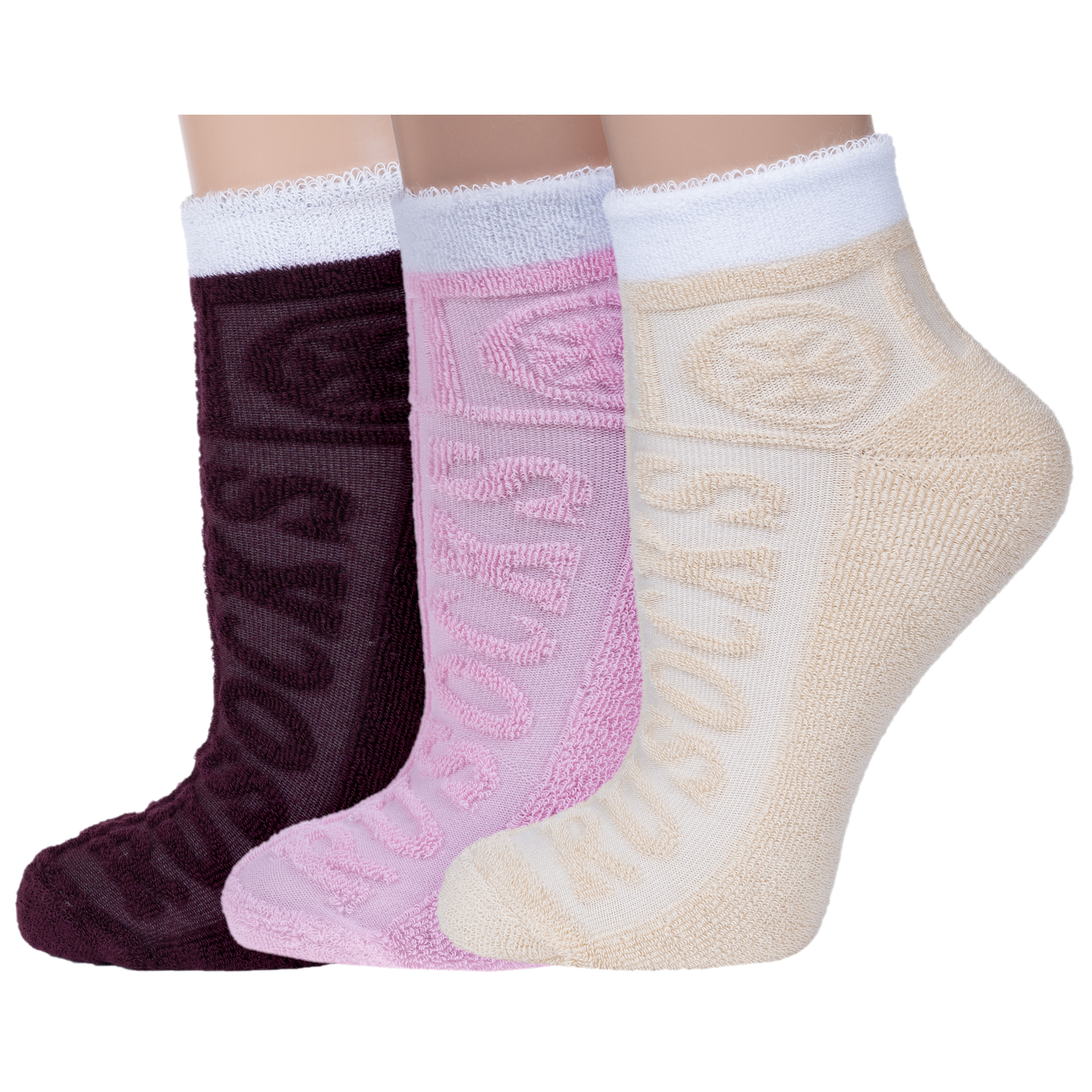 

Комплект носков женских Rusocks 3-Ж-1215 разноцветных 23-25, Бирюзовый;розовый;бежевый, 3-Ж-1215