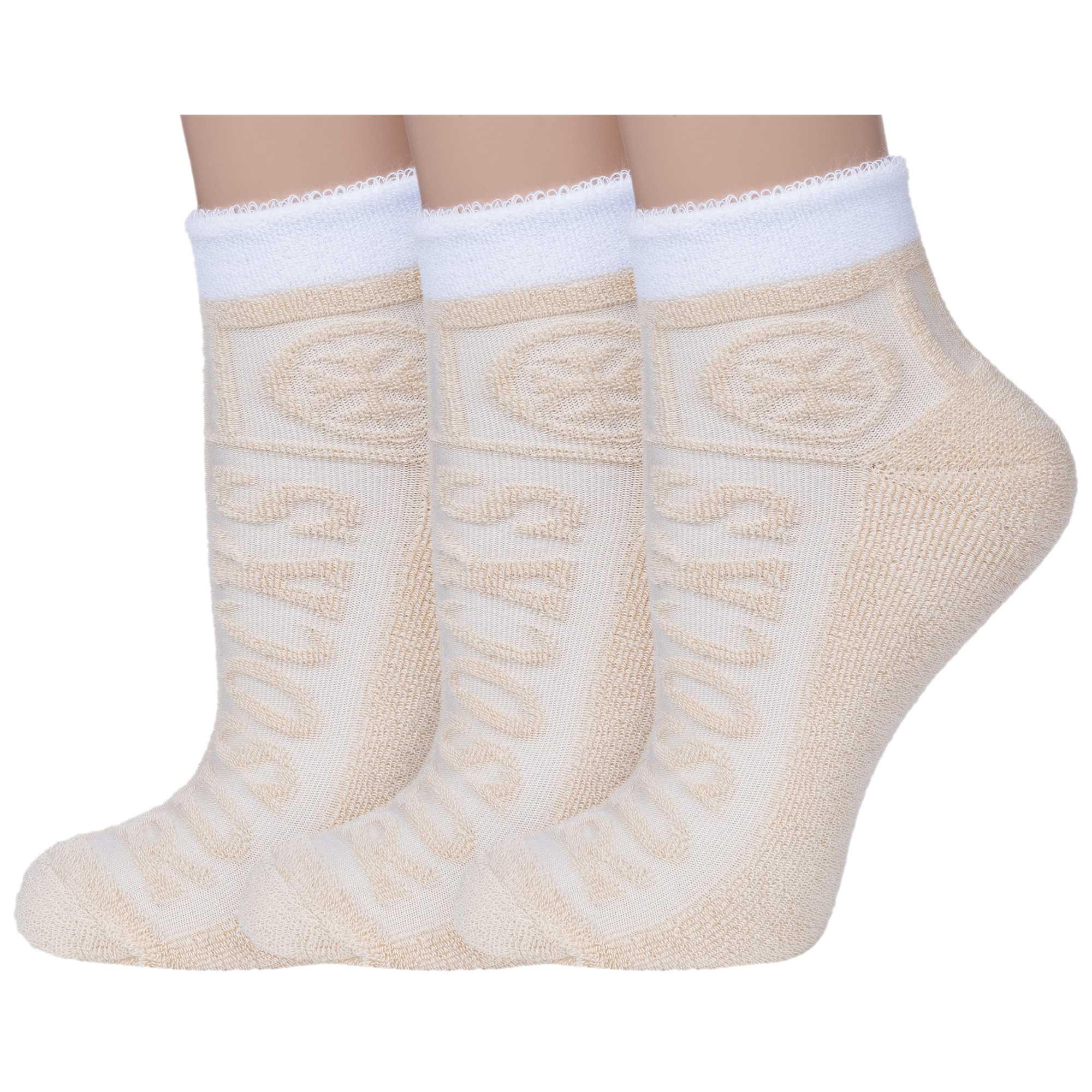 

Комплект носков женских Rusocks 3-Ж-1215 бежевых 23-25, Бежевый, 3-Ж-1215