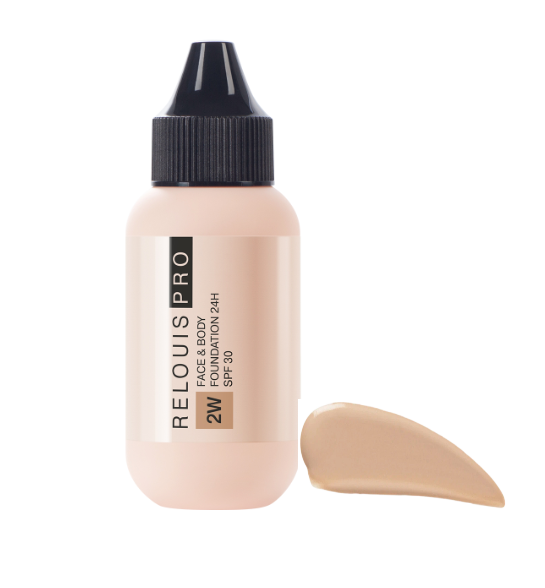 фото Крем тональный relouis pro face&body foundation 24h spf30 тон 2w средний оливковый