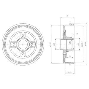 

Барабан Тормозной Renault Clio Ii, Megane I-Ii Bf427 DELPHI bf427