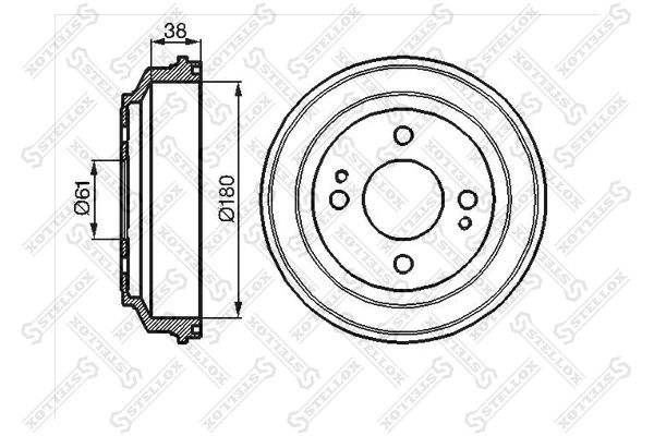 

6025-9908-Sx Барабан Тормозной Honda Civic 1.3-1.6 88-91 Stellox 60259908sx