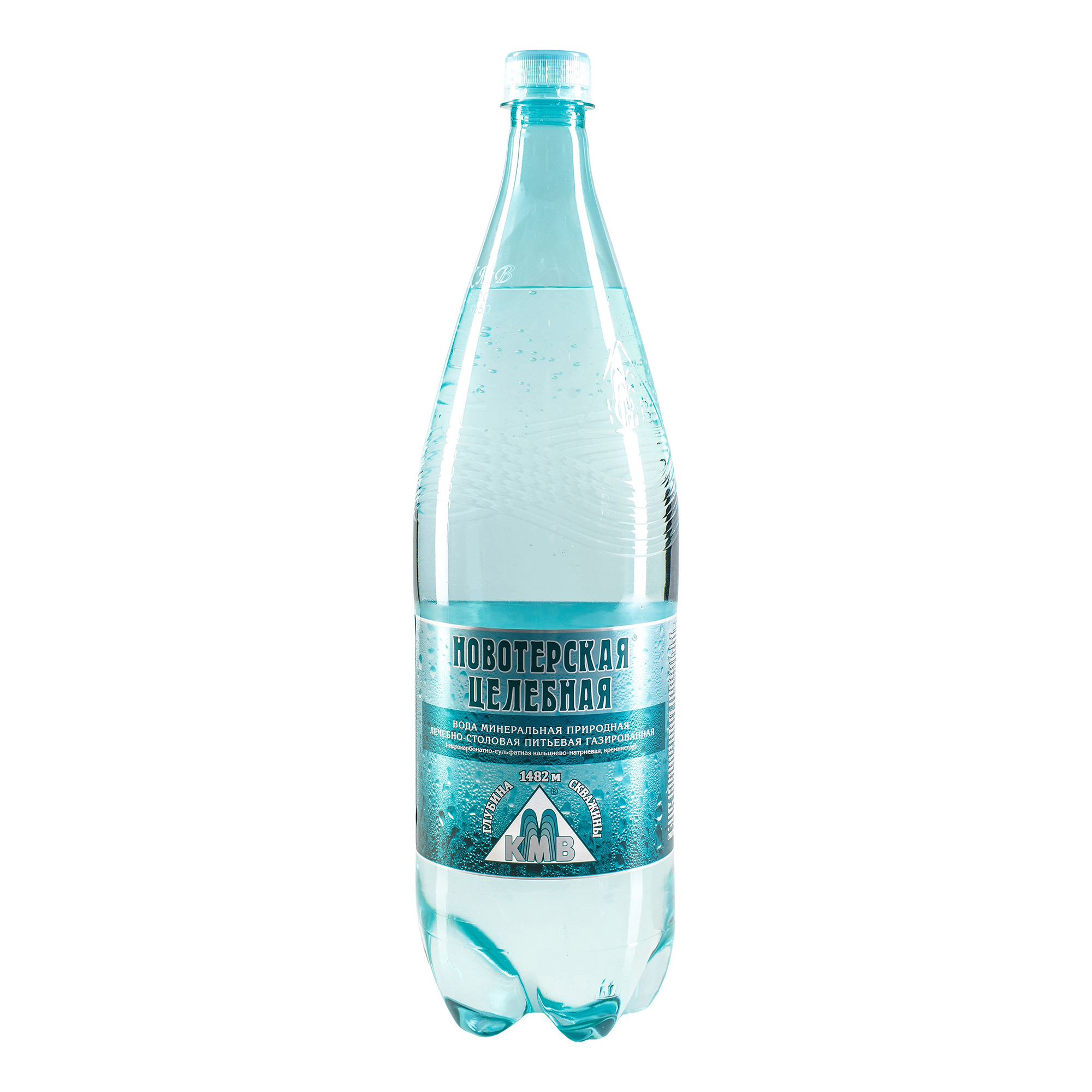 Вода минеральная Новотерская целебная питьевая лечебно-столовая газированная пластик 1.5 л