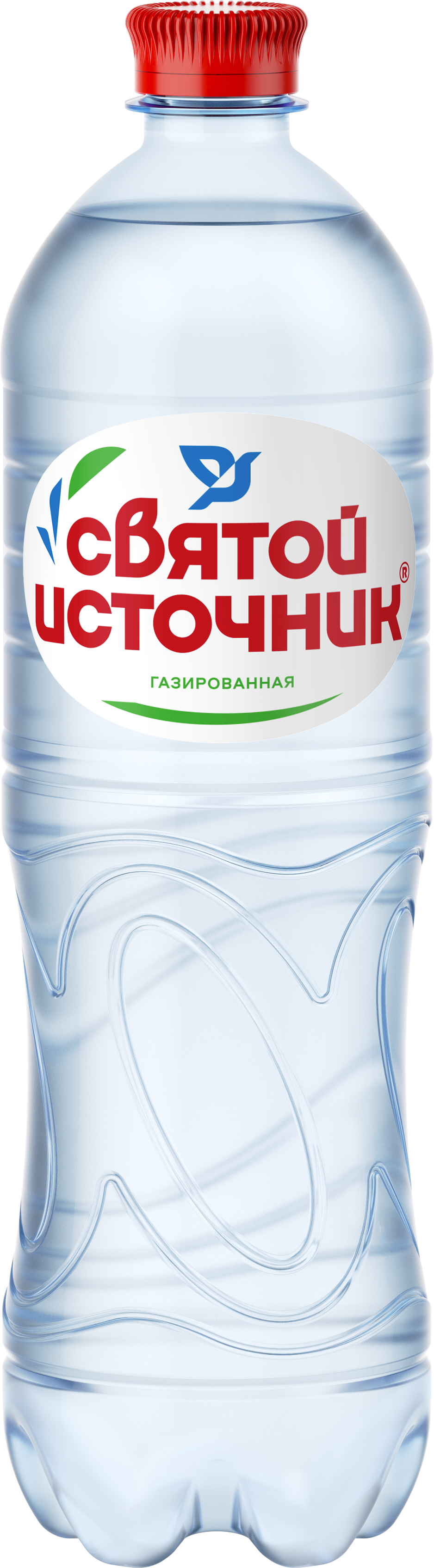 Вода питьевая газированная Святой Источник природная артезианская пластик 1 л