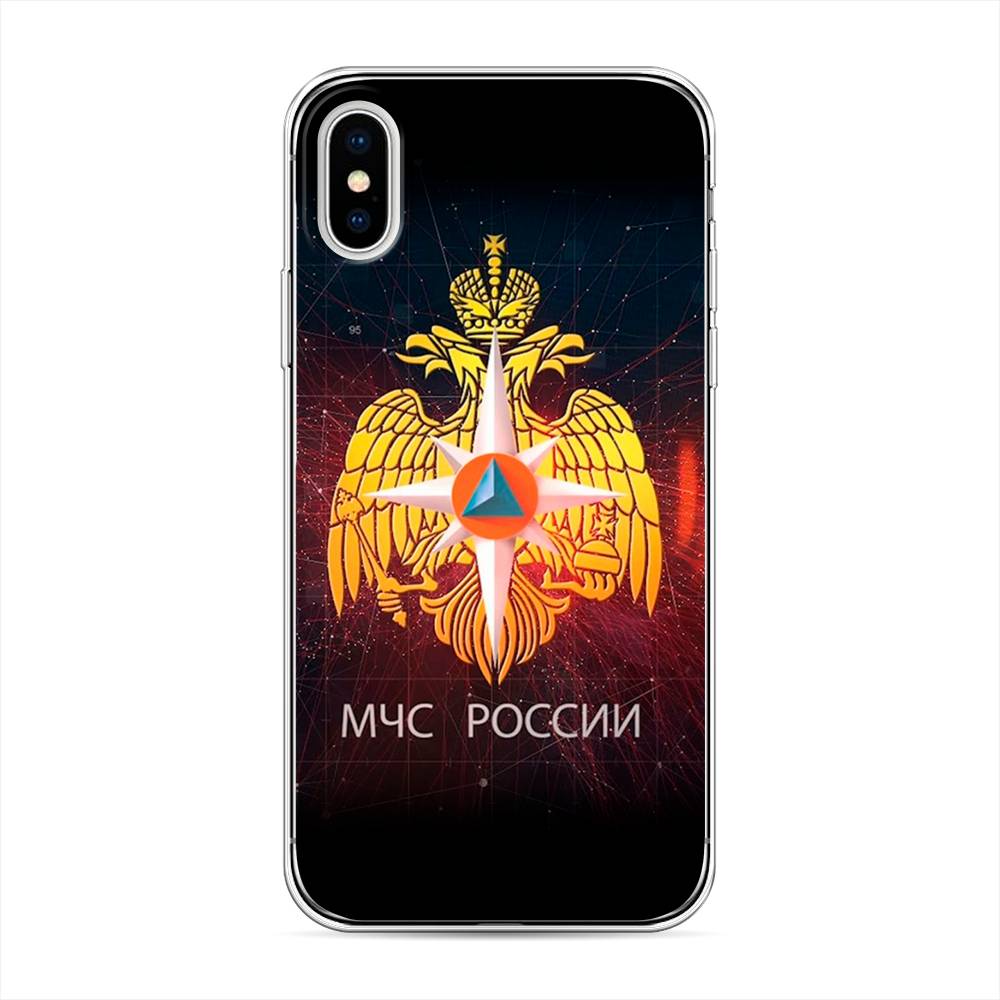 фото Силиконовый чехол "мчс россии" на apple iphone xs (10s) awog