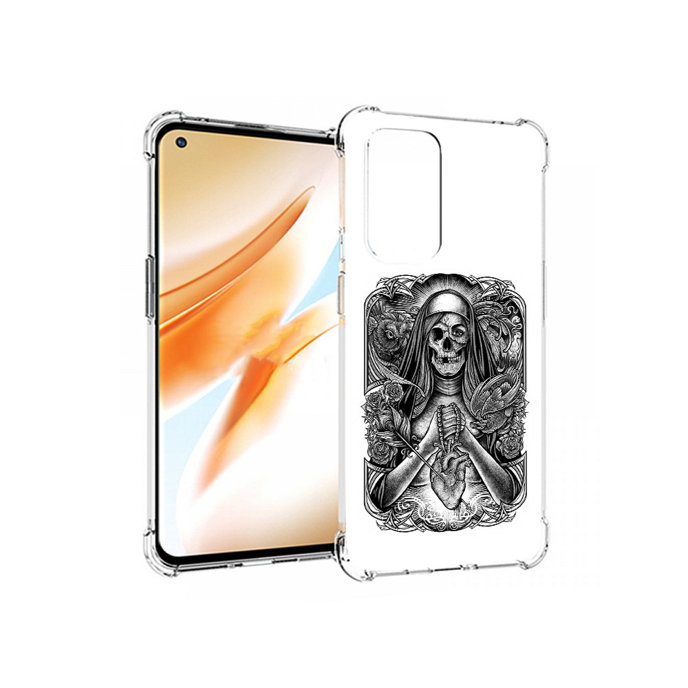 

Чехол MyPads Tocco для OnePlus 9 Pro скелет с сердцем (PT159597.127.603), Прозрачный, Tocco