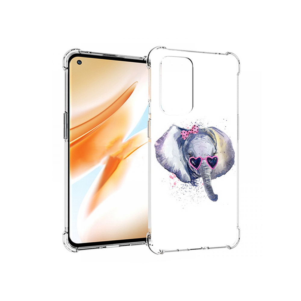 

Чехол MyPads Tocco для OnePlus 9 Pro слоник в очках (PT159597.127.608), Прозрачный, Tocco