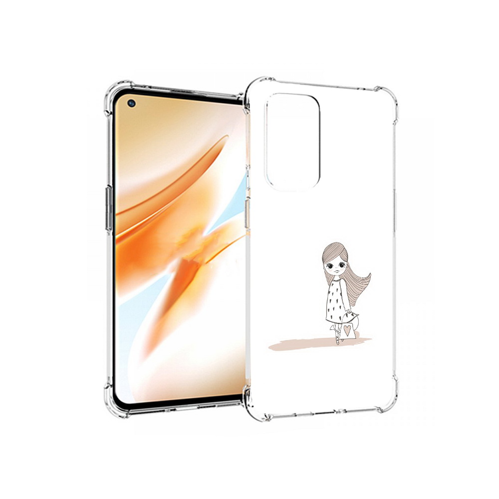 

Чехол MyPads Tocco для OnePlus 9 Pro Девочка с сумкой (PT159597.127.61), Прозрачный, Tocco