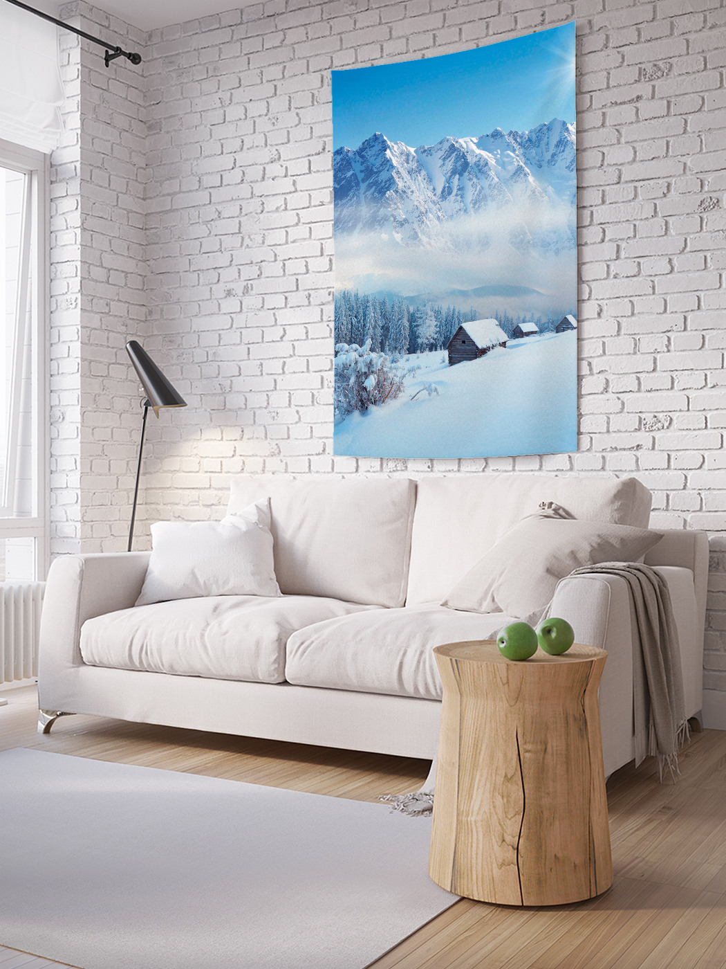 

Вертикальное фотопанно на стену JoyArty Горная метель 100x150 см, Горная метель