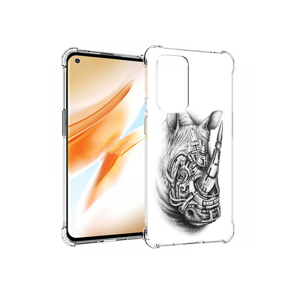 

Чехол MyPads Tocco для OnePlus 9 Pro стальной носорог (PT159597.127.620), Прозрачный, Tocco