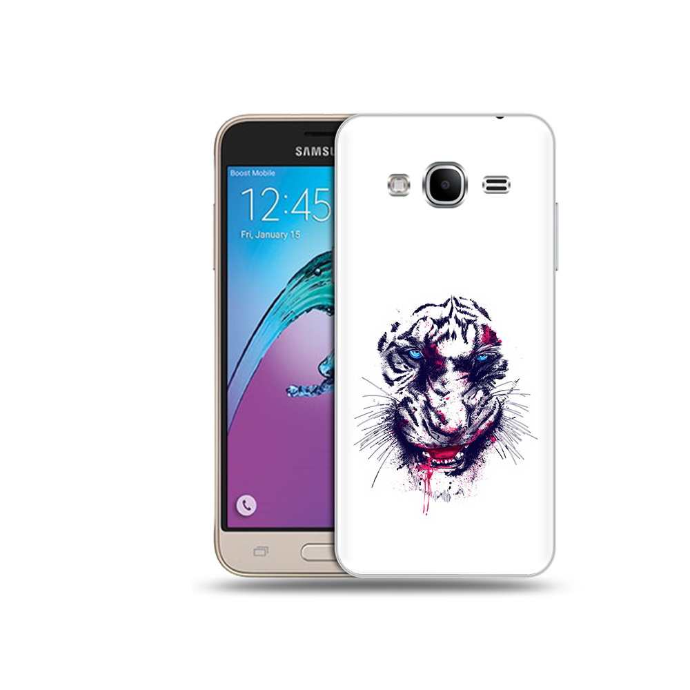 

Чехол MyPads Tocco для Samsung Galaxy J3 (2016) безумный тигр (PT29089.580.228), Прозрачный, Tocco