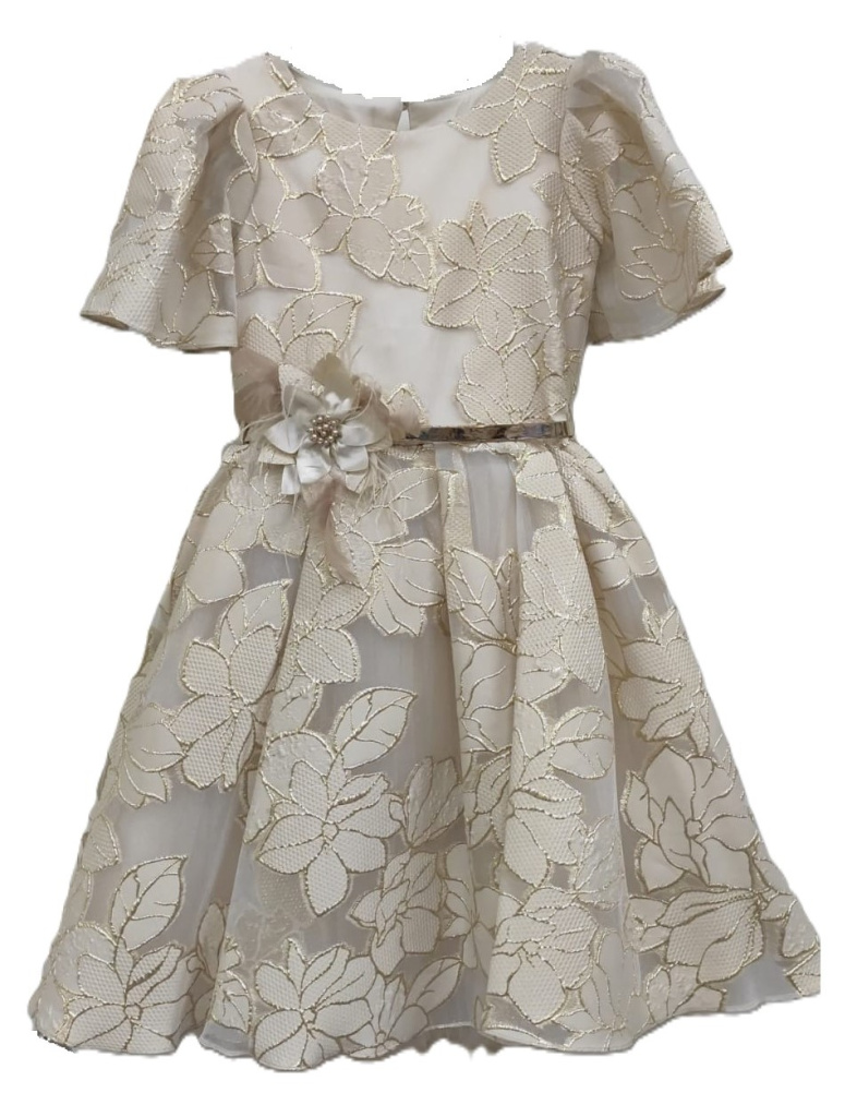 Платье детское Beggi Ceremony 75437, бежевый, 128