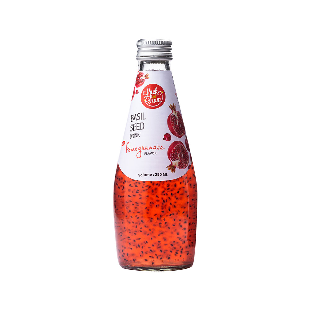 

Напиток сокосодержащий Luck Siam Basil Seed с семенами базилика со вкусом граната 290 мл
