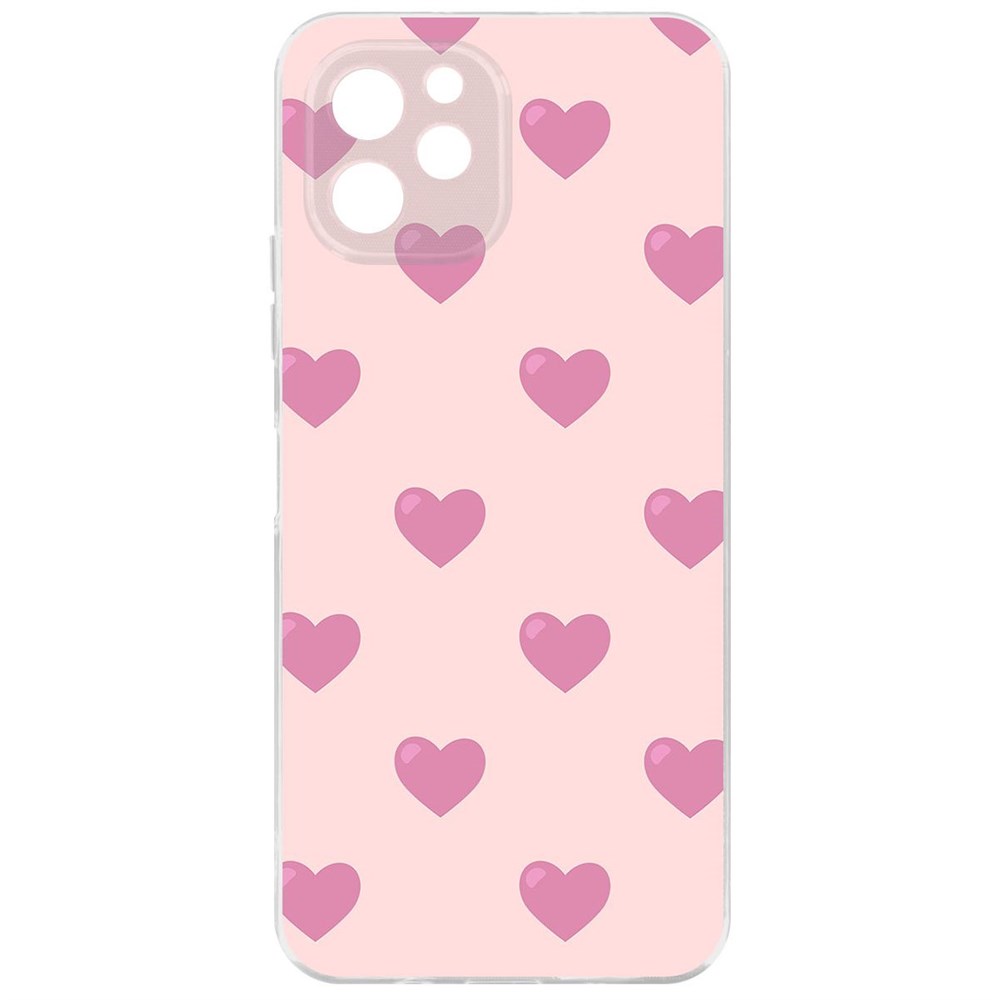 

Чехол-накладка Krutoff Clear Case Пурпурные сердца для Huawei Nova Y61, Прозрачный