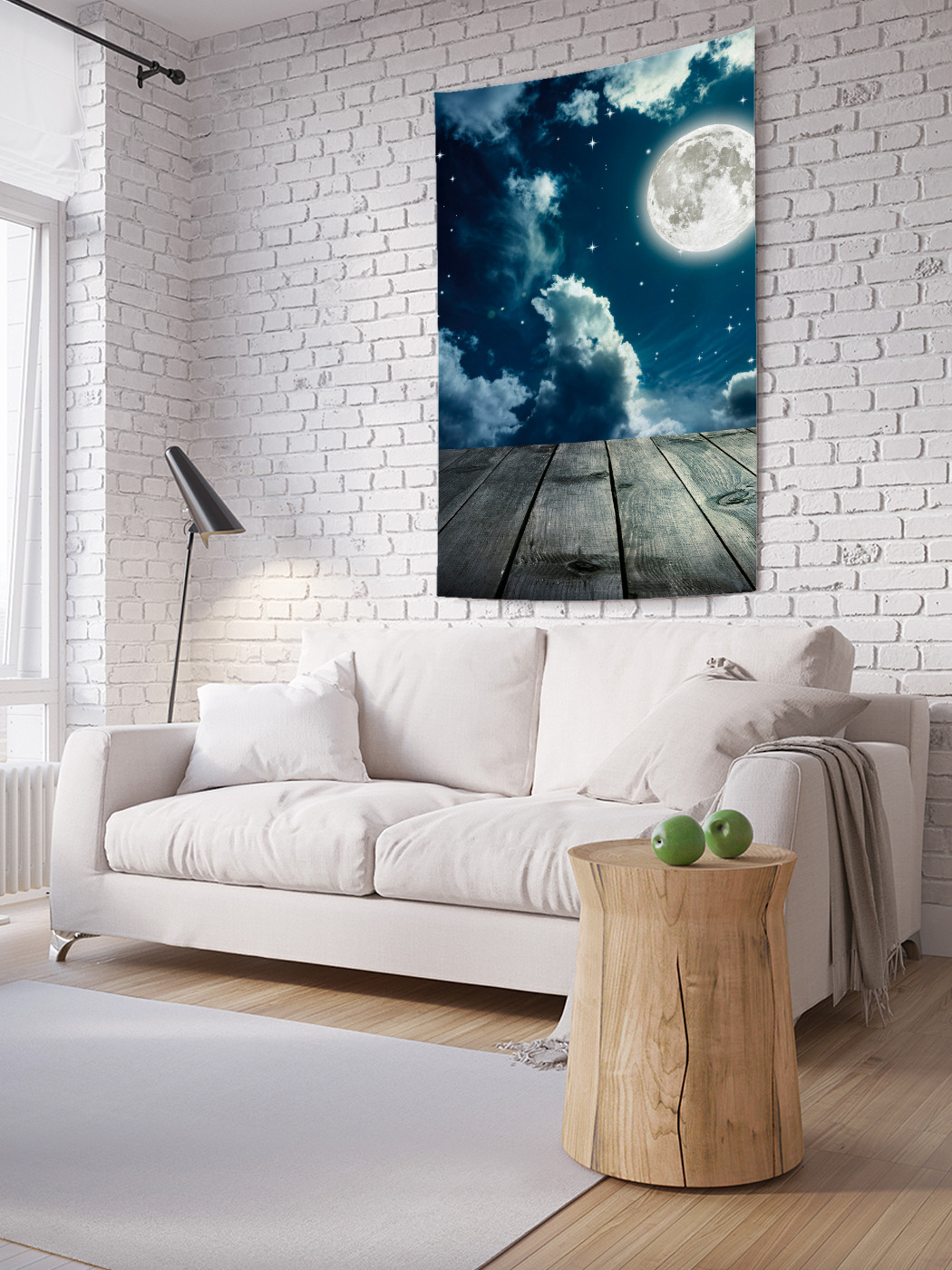 

Вертикальное фотопанно на стену JoyArty Подруга луна 100x150 см, Подруга луна