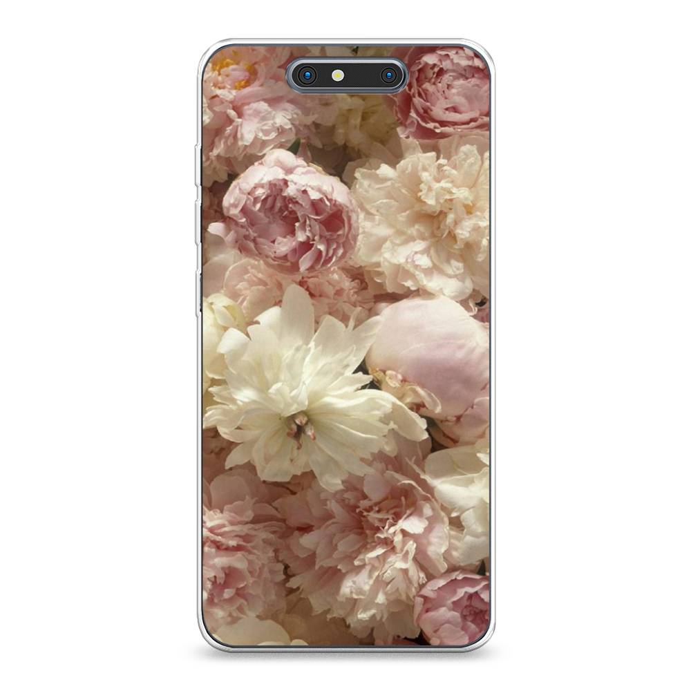 

Чехол Awog на ZTE Blade V8 / ЗТЕ Блэйд V8 "Пионы светлые", Разноцветный, 131250-8