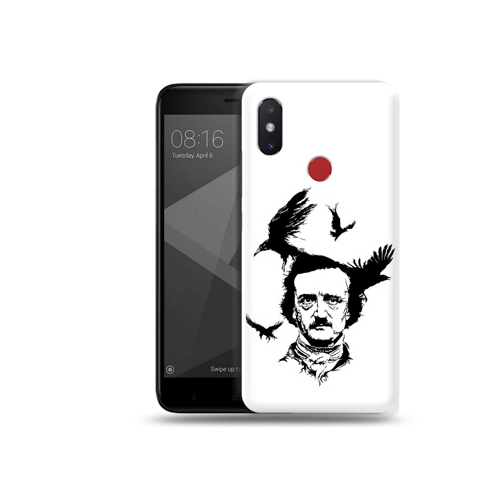 

Чехол MyPads Tocco для Xiaomi Mi 8 SE Эдгар Аллан черно белый (PT113500.331.204), Прозрачный, Tocco