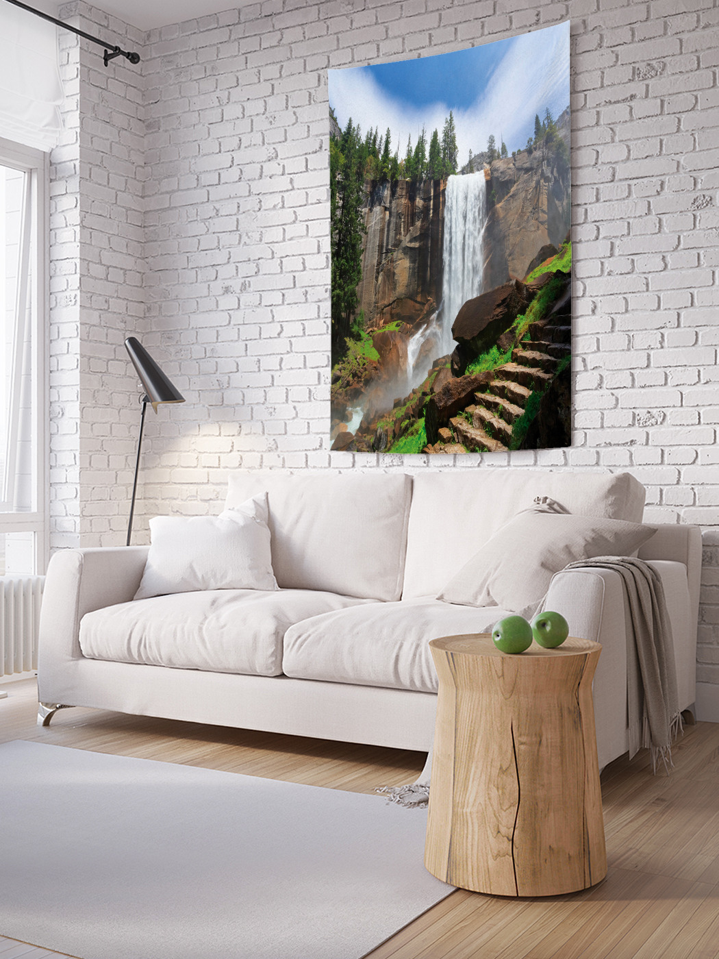 

Вертикальное фотопанно на стену JoyArty Горный водопад 100x150 см, Горный водопад