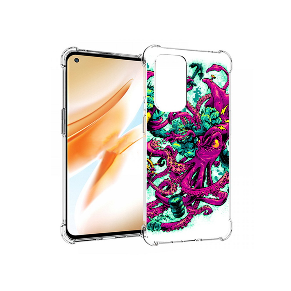 

Чехол MyPads Tocco для OnePlus 9 Pro фиолетовый кракен (PT159597.127.657), Прозрачный, Tocco