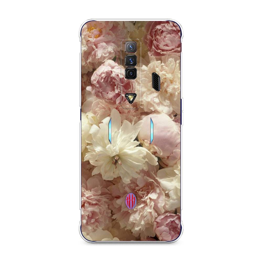 

Чехол Awog на ZTE Nubia Red Magic 7 / ЗТЕ Нубиа Ред Мэджик 7 "Пионы светлые", Разноцветный, 135950-8