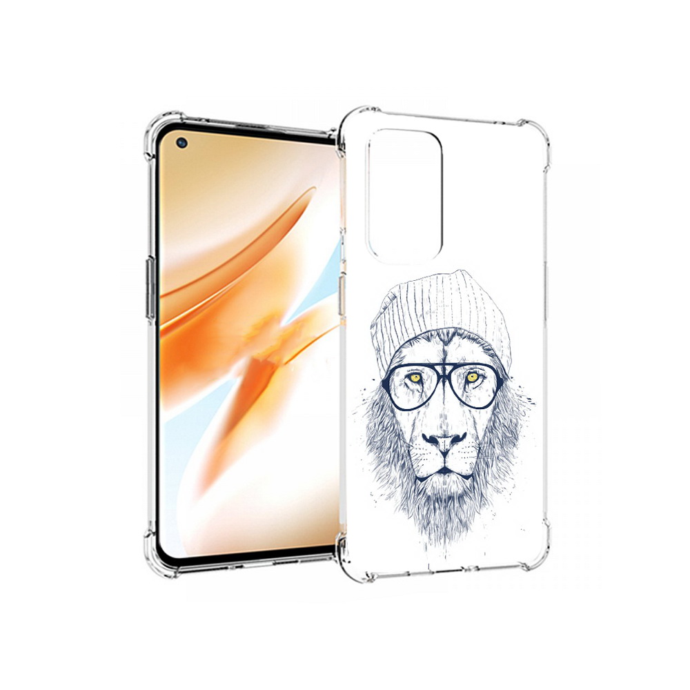 

Чехол MyPads Tocco для OnePlus 9 Pro хиппи лев (PT159597.127.663), Прозрачный, Tocco