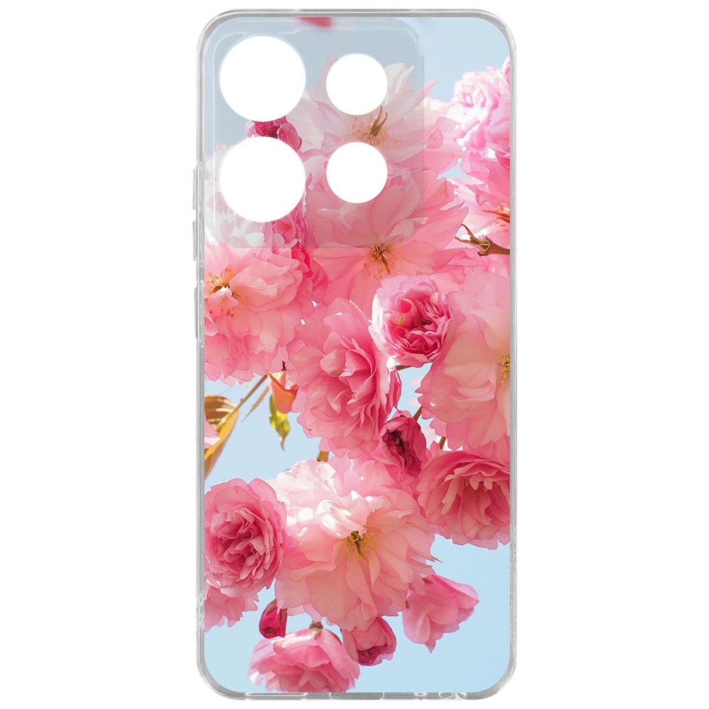 

Чехол-накладка Krutoff Clear Case Сакура для INFINIX Smart 7, Прозрачный