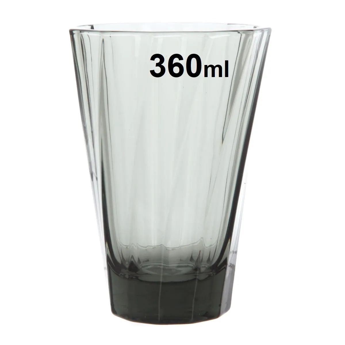 Стакан Loveramics Urban Glass 360ml Twisted Latte Glass, цвет черный