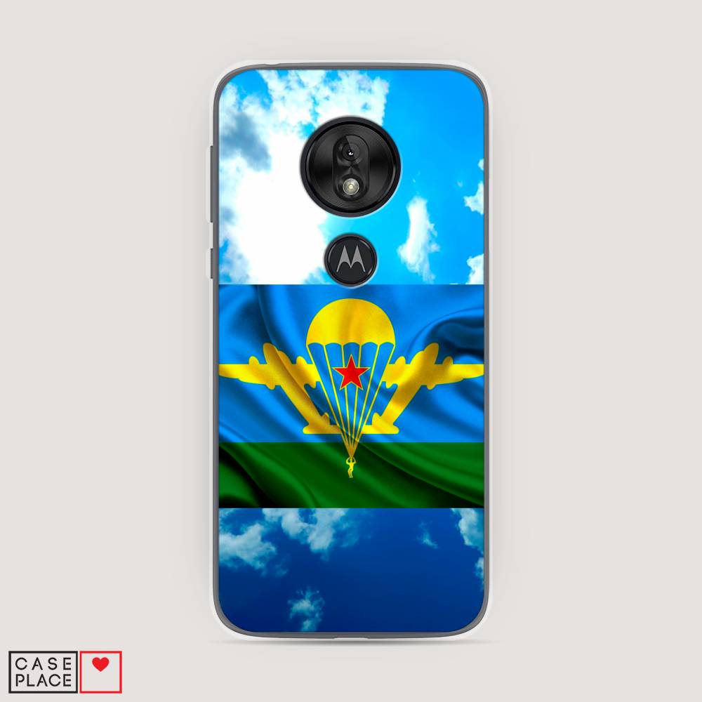 фото Силиконовый чехол "вдв флаг в небесах" на motorola moto g7 play awog