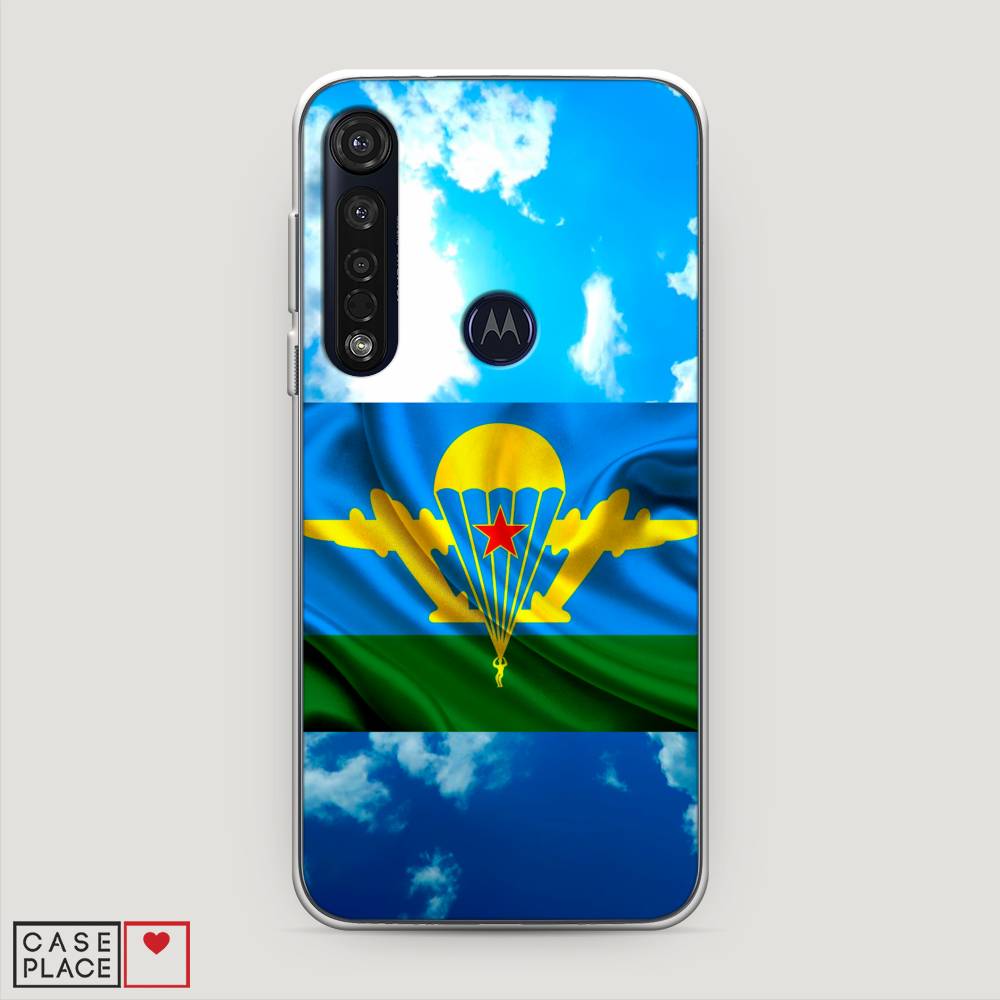 фото Силиконовый чехол "вдв флаг в небесах" на motorola moto g8 plus awog