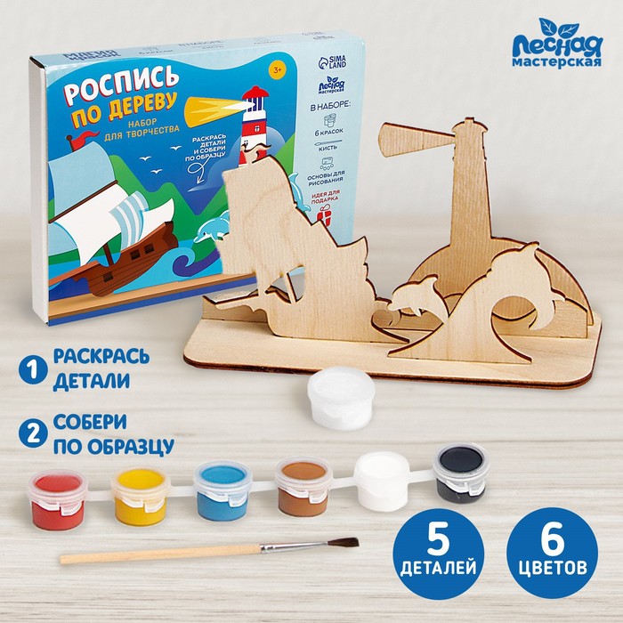 

Роспись по дереву «Путешествие по морям», сувенир