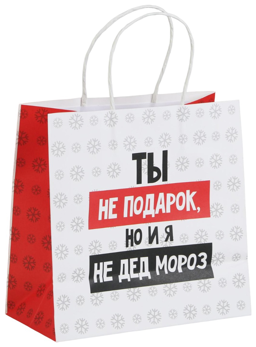 

Пакет подарочный Ты не подарок, 22 х 22 х 11 см, Разноцветный