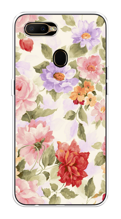 

Чехол на Oppo A5s "Акварельные пионы", Розовый;бежевый, 252350-1
