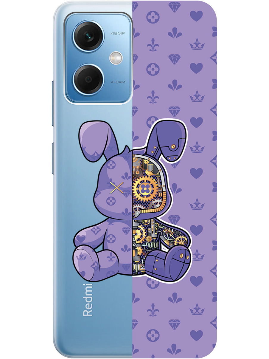 

Силиконовый чехол на Xiaomi Redmi Note 12 с принтом прозрачный 790565, Фиолетовый;прозрачный, 762098371