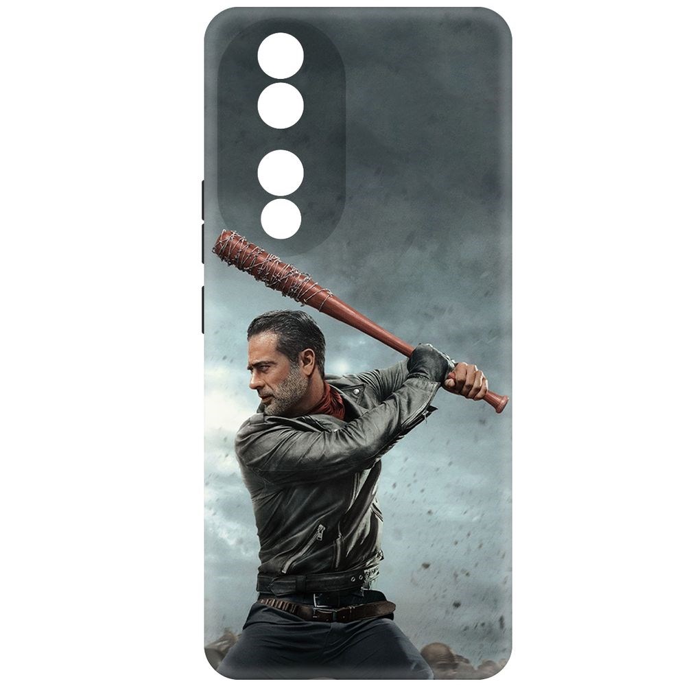 

Чехол-накладка Krutoff Soft Case Ходячие мертвецы. Ниган для Honor 90 черный