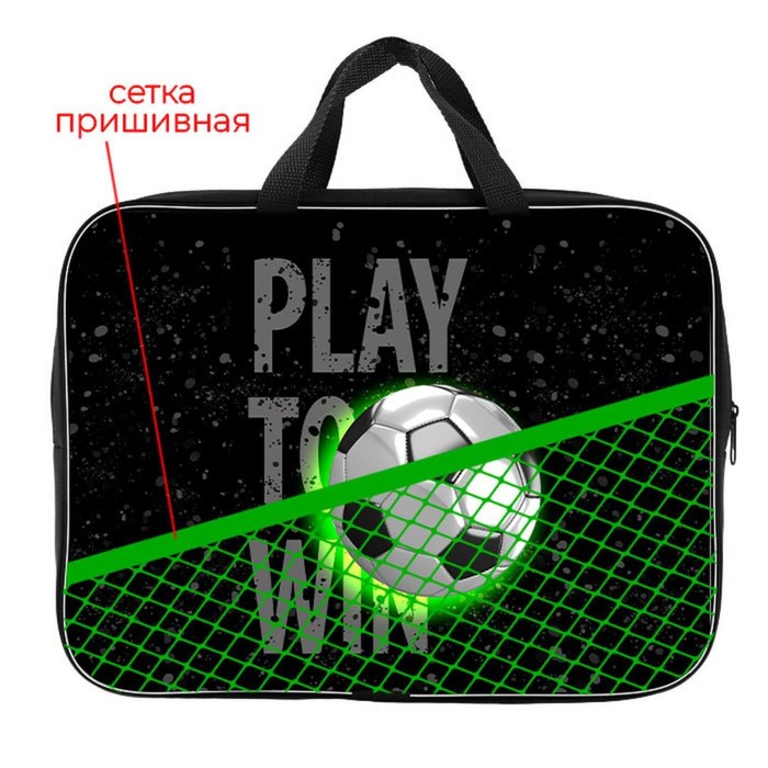 

Папка текстильная Calligrata Футбол, 35x27x7 см, Черный