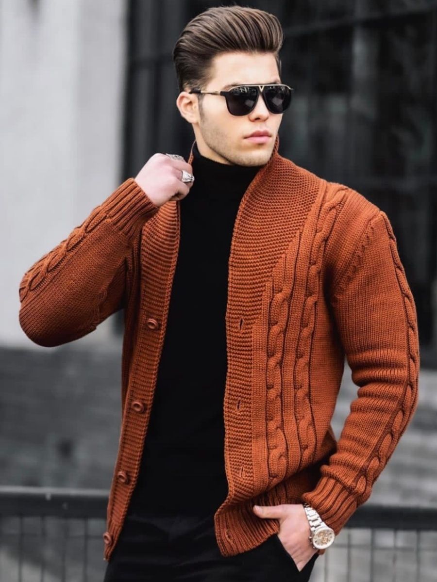 

Кардиган мужской NoBrand classical оранжевый M, classical