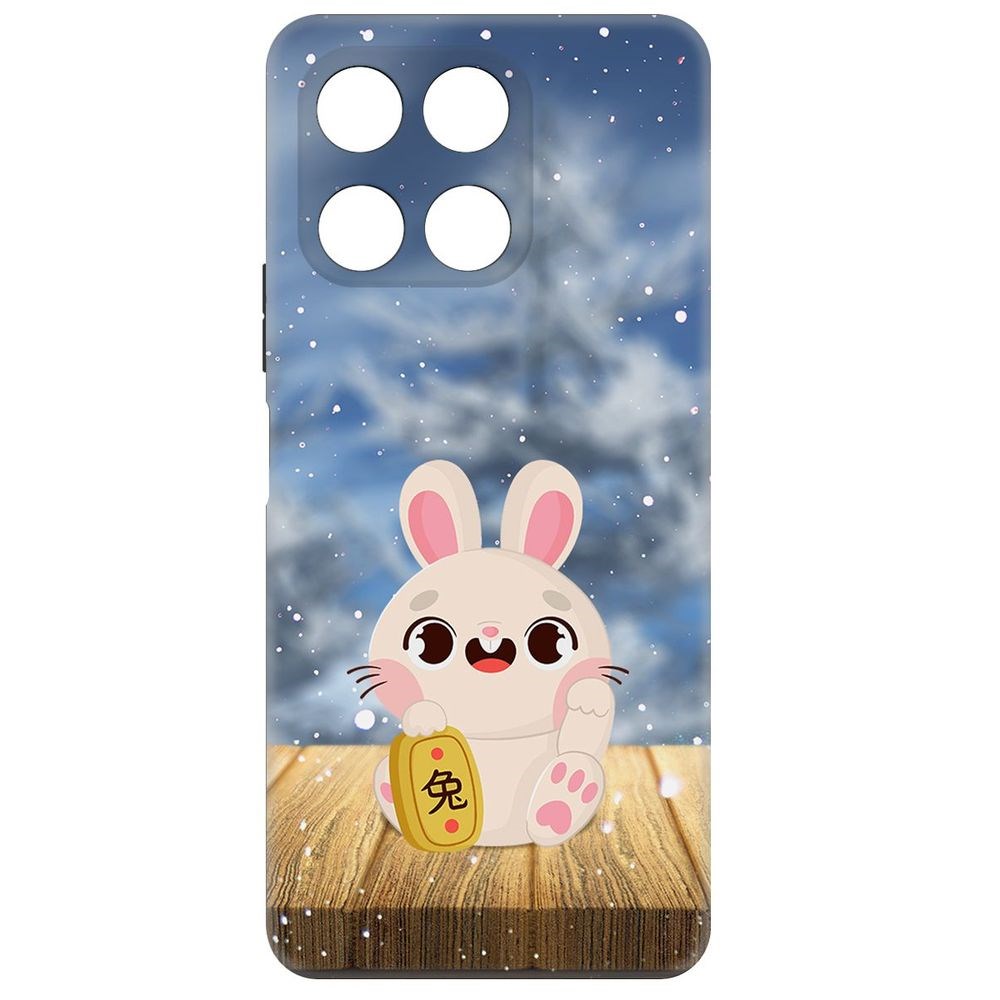 Чехол-накладка Krutoff Soft Case Год кролика для Honor X6a черный