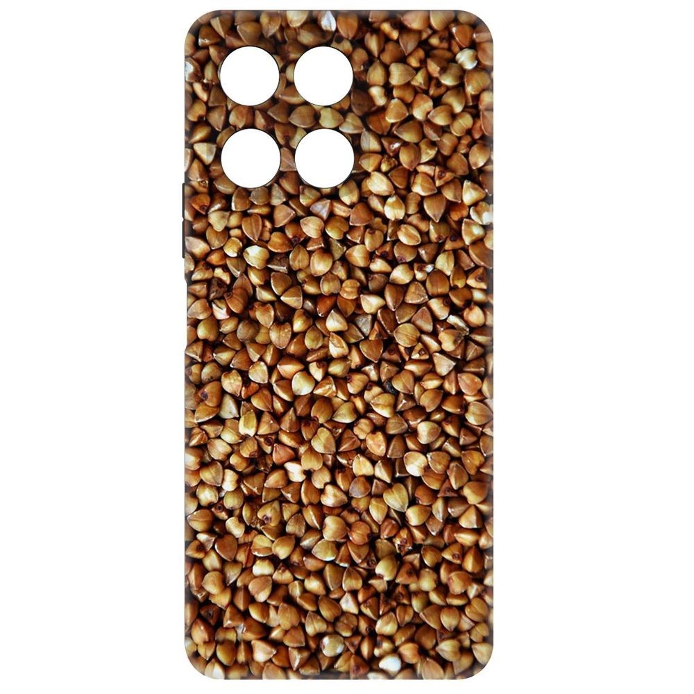 

Чехол-накладка Krutoff Soft Case Гречка для Honor X6a черный