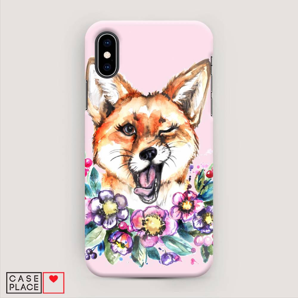 

Пластиковый чехол "Подмигивающая лиса" на Apple iPhone XS (10S), 11820-7