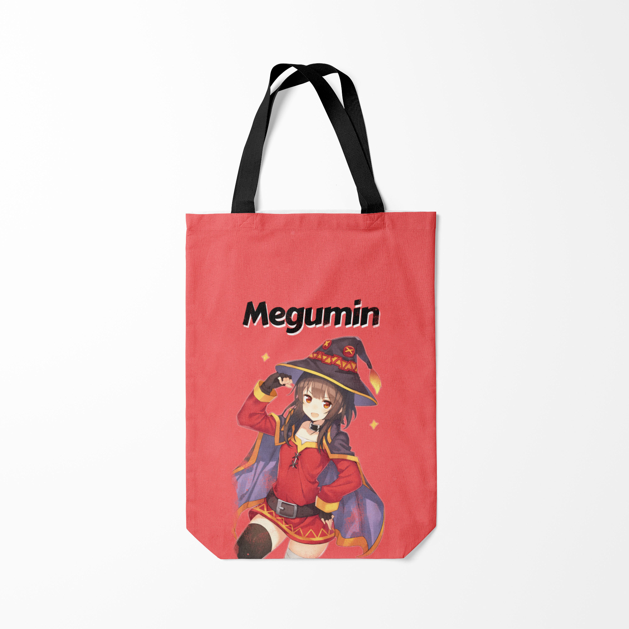 

Сумка шoппер унисекс Burnettie Megumin показывает силу, красный, Megumin показывает силу