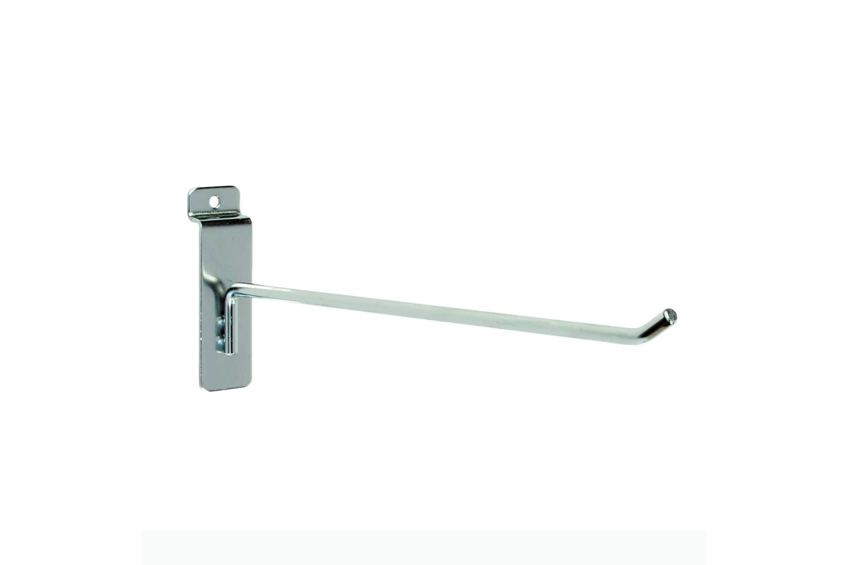 Крючок для панели металлический 30 см, диаметр 4 мм, Mobicent. хром (1 шт)
